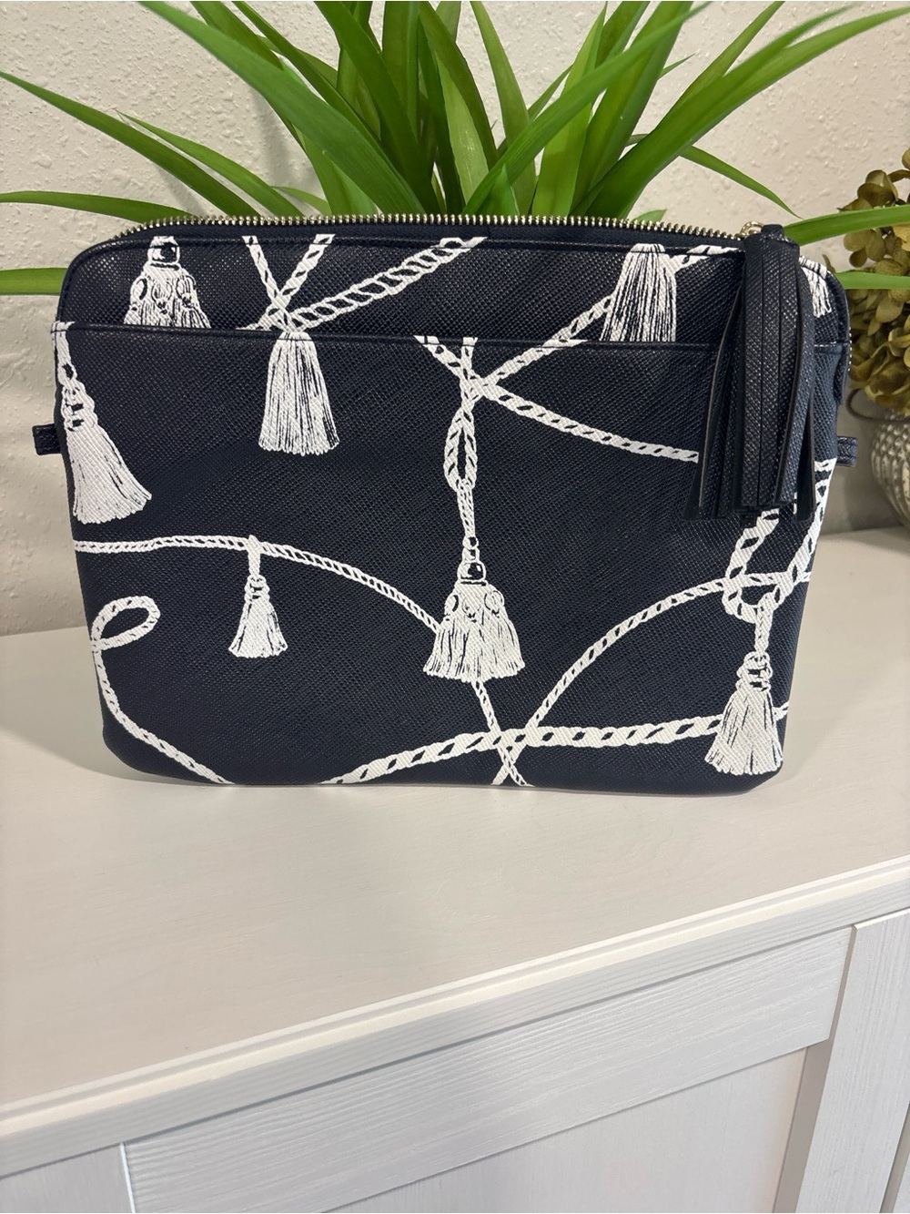 Chico’s printed tassel padded tech case. Nautical pattern 11” wide by 9” deep.
